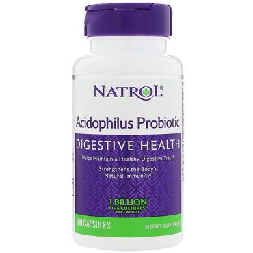 Natrol, Probiótico Acidophilus, 100 cápsulas