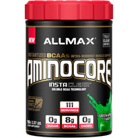 ALLMAX Nutrition, AMINOCORE, BCAA, 8 g de BCAA, 100 % puro, proporción 45:30:25, sin gluten, caramelo de manzana verde, 2,57 lb (1166 g)