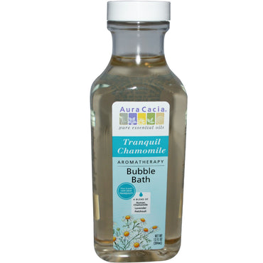 Aura Cacia, Baño de burbujas de aromaterapia, Manzanilla tranquila, 13 fl oz (384 ml)