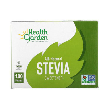 Health Garden, edulcorante de stevia totalmente natural, 100 paquetes, 1 g cada uno