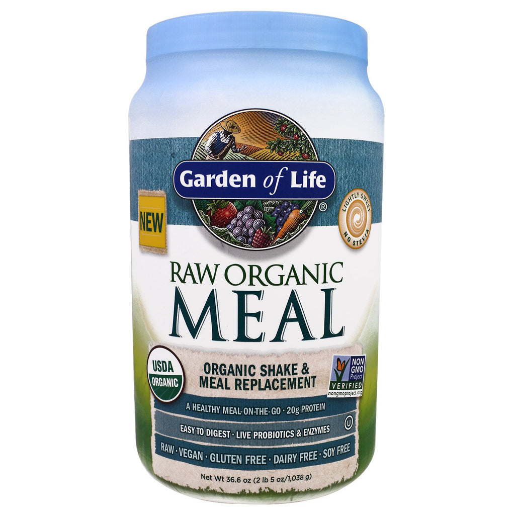 Garden of Life, Raw Meal, Shake & Meal Replacement, Lätt söt, 36,6 oz (1 038 g)