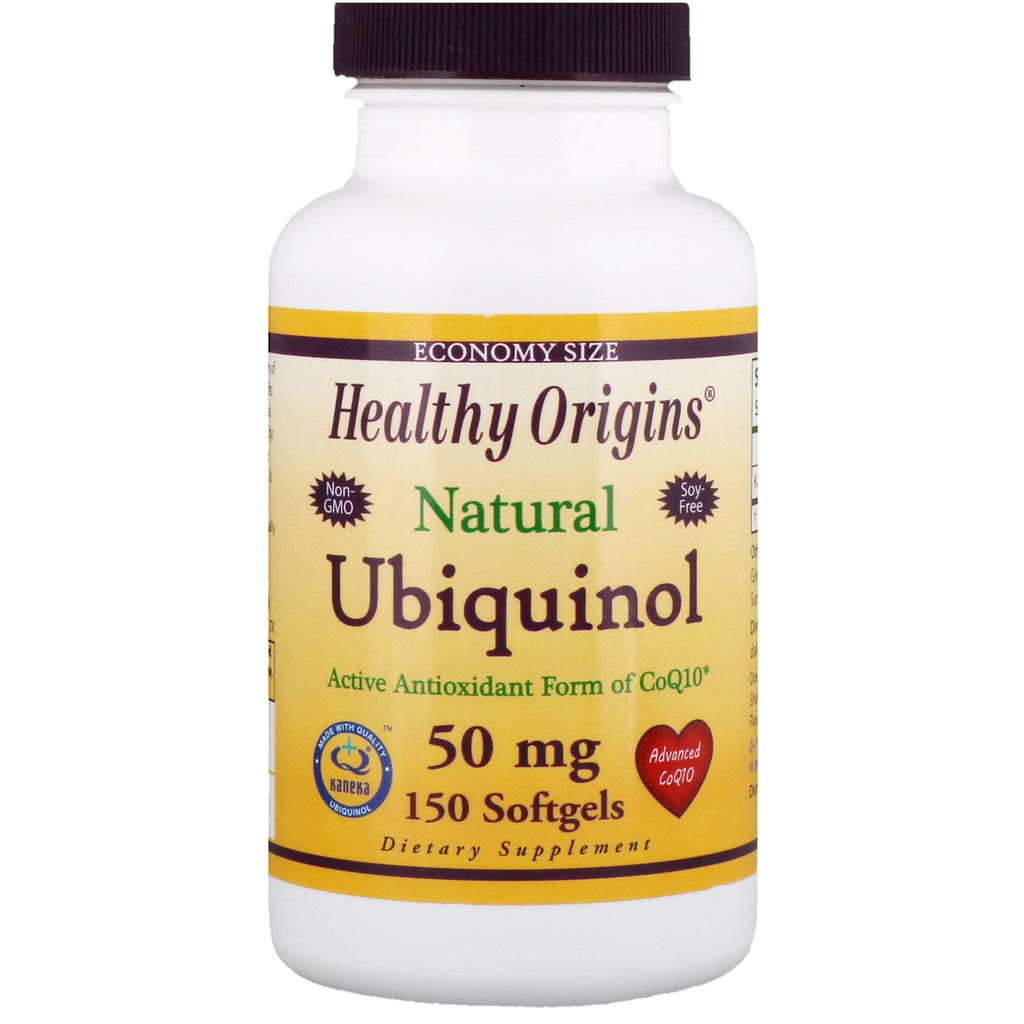 Healthy Origins, Ubichinol, Kaneka Q+, 50 mg, 150 kapsułek żelowych