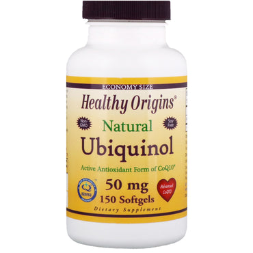 Healthy Origins, Ubiquinol, Kaneka Q+, 50 mg, 150 cápsulas blandas