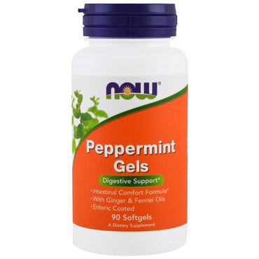 Now Foods, Peppermint Gels, 90 Softgels