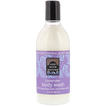 En med Nature, Lavendel Body Wash med Dødehavssalt og Sheasmør, 12 fl oz (350 ml)