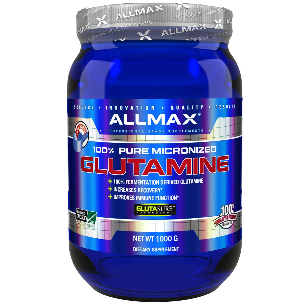 ALLMAX Nutrition, 100% גלוטמין מיקרוני טהור, 2.20 פאונד (1000 גרם)