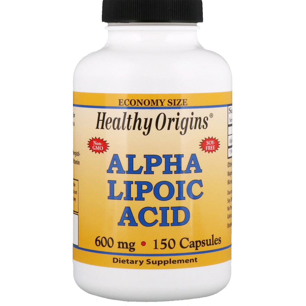 Healthy Origins, アルファリポ酸、600 mg、150 カプセル