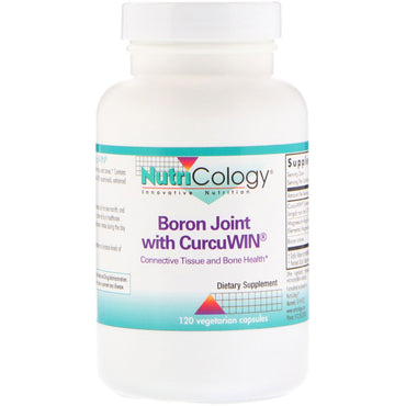 Nutricology, CurcuWin とのホウ素ジョイント、ベジタリアン カプセル 120 粒