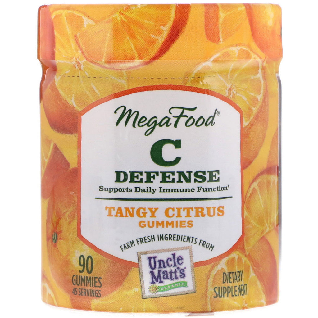 MegaFood, C Defense, Tangy Citrus, 90 Gummies