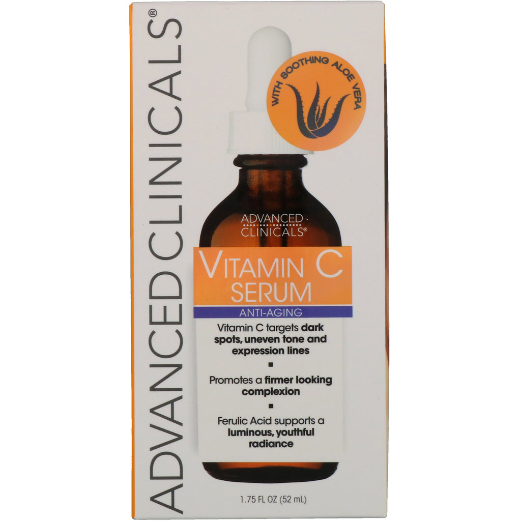 Advanced Clinicals, ビタミン C、アンチエイジング セラム、1.75 fl oz (52 ml)