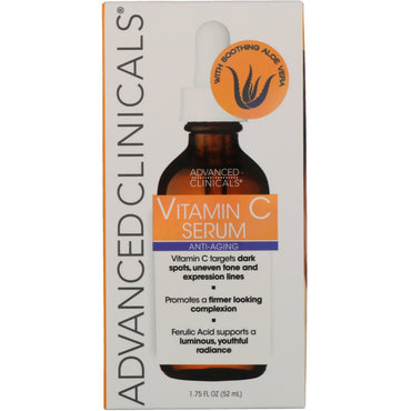 Advanced Clinicals, Vitamine C, Sérum anti-âge, 1,75 fl oz (52 ml)