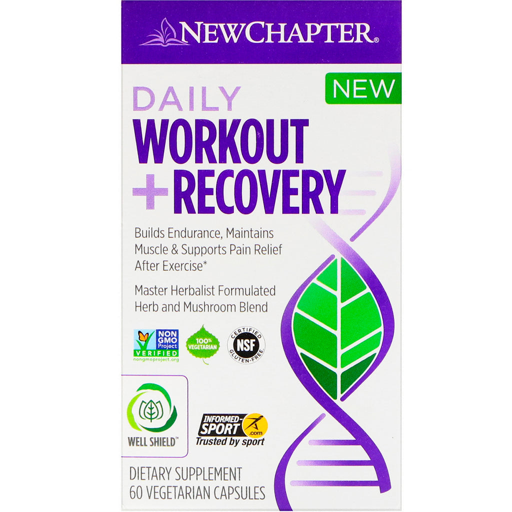 New Chapter, Daily Workout + Recovery, 60 Vegetarian Capsules