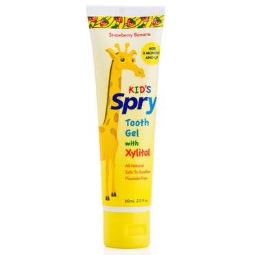 Xlear, Spry-Zahngel für Kinder, mit Xylitol, Erdbeer-Banane, 2,0 fl oz (60 ml)