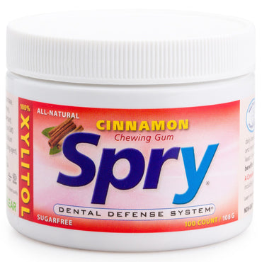Xlear Spry Chewing Gum Cinnamon Sugar Free 100 Count (108 g)