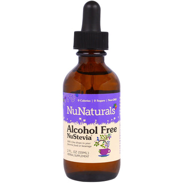 NuNaturals, 무알콜 NuStevia, 2액량 온스(59ml)