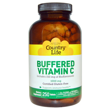 Country Life, Bufret C-vitamin, 1000 mg, 250 tabletter