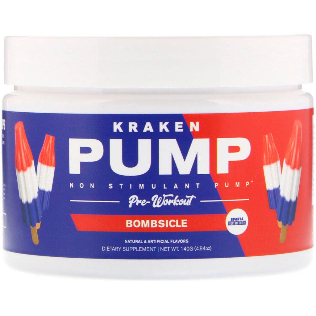 Sparta Nutrition, Kraken Pump、非刺激物プレワークアウト、Bombsicle、4.94 oz (140 g)