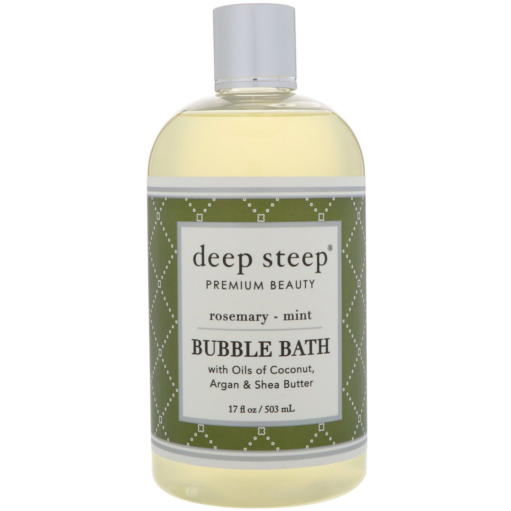 Deep Steep, Bubble Bath, רוזמרין - מנטה, 17 fl oz (503 מ"ל)