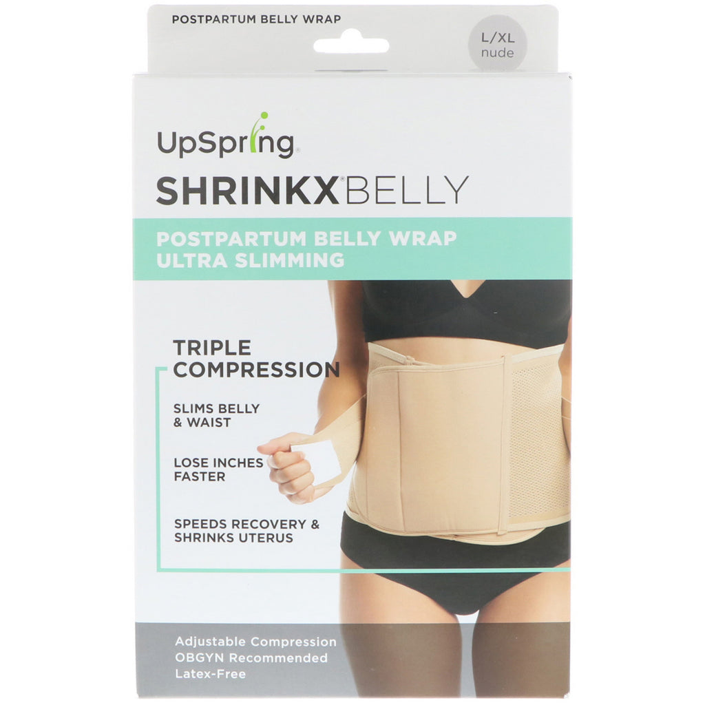 UpSpring Shrinkx Belly Enveloppement ventral post-partum Taille L/XL Nude