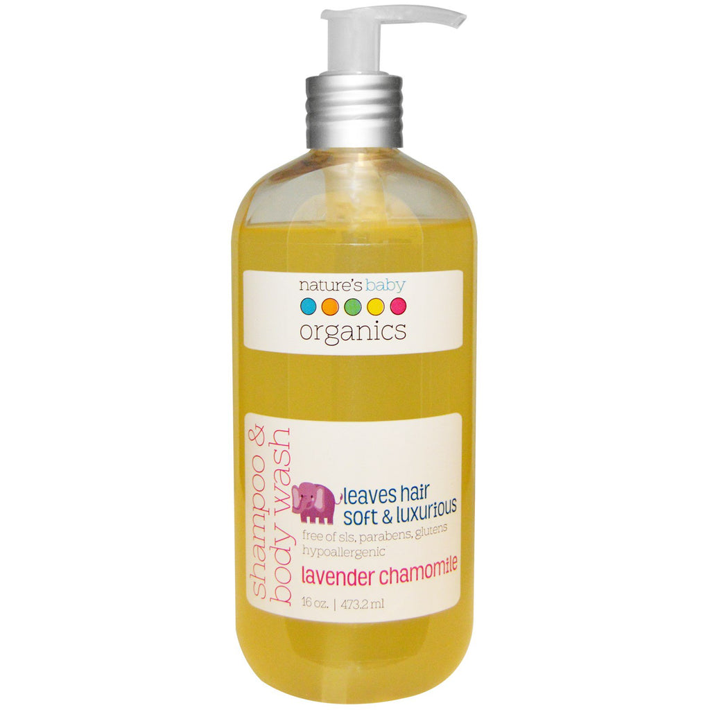 Nature's Baby s, Shampoo & Body Wash, Lavender Chamomile, 16 oz (473.2 ml)