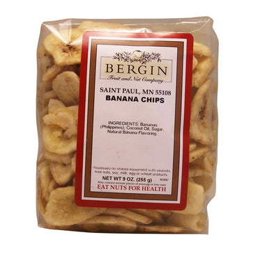 Bergin Fruit and Nut Company, Chips de banane, 9 oz (255 g)