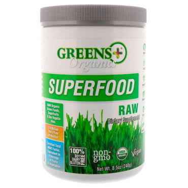 Greens Plus, s Superfood, Raw, 8.5 oz (240 g)