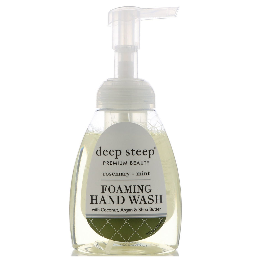 Deep Steep, spumă pentru spălare de mâini, rozmarin - mentă, 237 ml (8 fl oz)