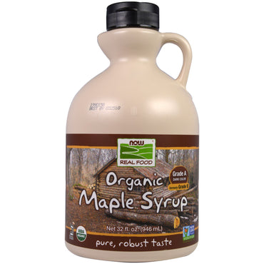 Now Foods, Real Food,  Maple Syrup, Grade A, Dark Color, 32 fl oz (946 ml)