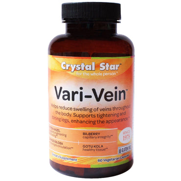Crystal Star, Vari-Vein, 60 gélules végétariennes