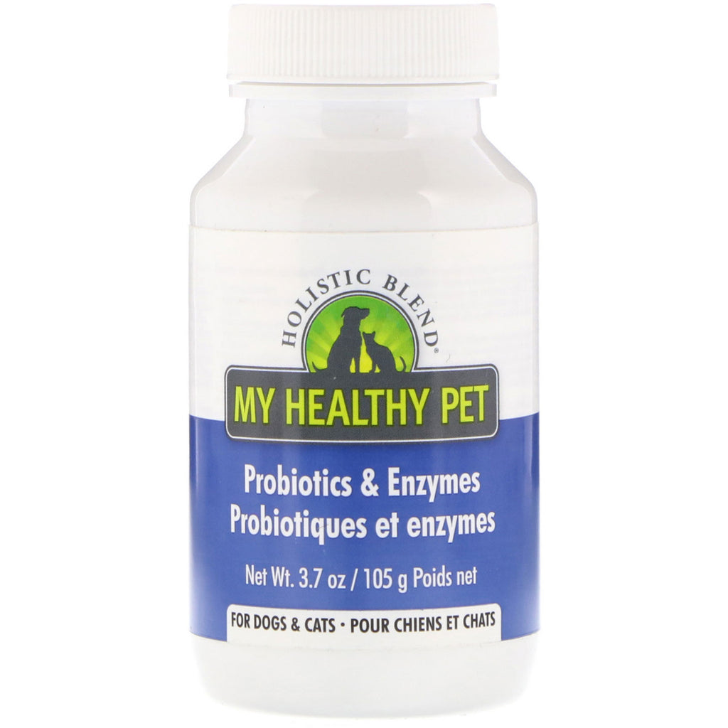 Amestecul holistic, Animalul meu de companie sănătos, probiotice și enzime, pentru câini și pisici, 3,7 oz (105 g)