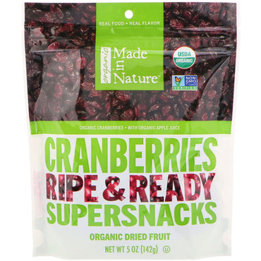 Made in Nature, Supersnacks aux canneberges mûres et prêtes, 5 oz (142 g)