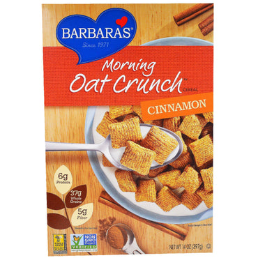 Barbara's Bakery, Cereal Crocante de Aveia Matinal, Canela, 397 g (14 oz)
