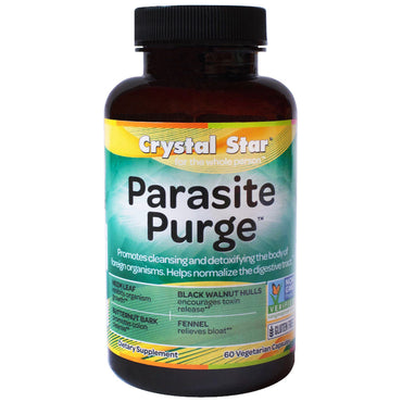 Crystal Star, purga de parasitas, 60 cápsulas vegetais