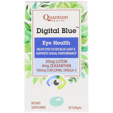 クォンタム ヘルス、デジタル ブルー、目の健康、ソフトジェル 60 個