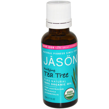 Jason Natural, زيت 100%، شجرة الشاي، 1 أونصة سائلة (30 مل)