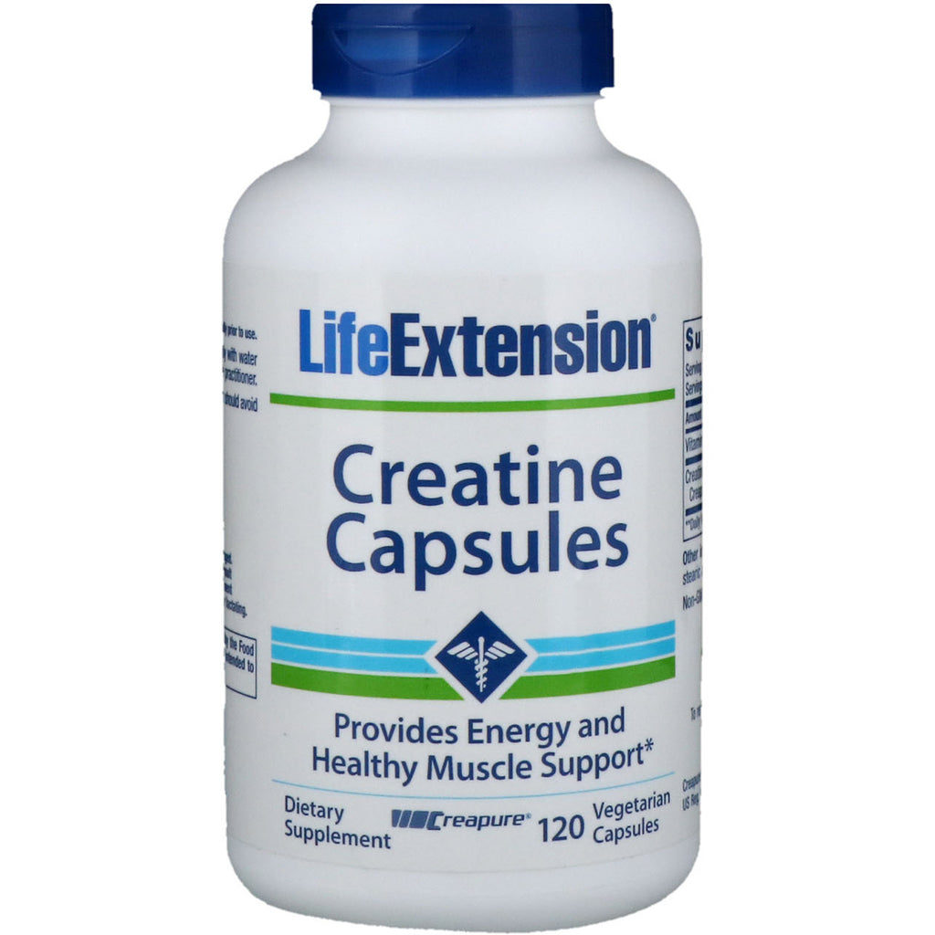Life Extension, cápsulas de creatina, 120 cápsulas vegetales.