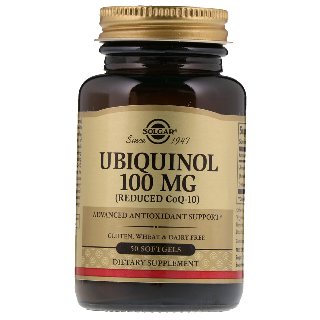 Solgar, Ubiquinol (CoQ10 redus), 100 mg, 50 capsule moi
