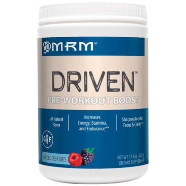 MRM, Driven, Pre-Workout Boost, gemischte Beeren, 12,3 oz (350 g)