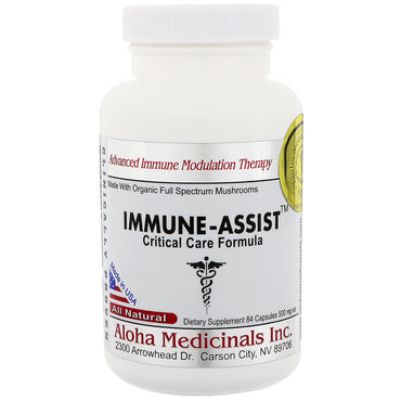 Aloha Medicinals Inc., Immune-Asist, Formula de îngrijire critică, 500 mg, 84 capsule