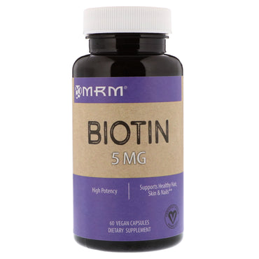 MRM, بيوتين، 5 ملجم، 60 كبسولة نباتية