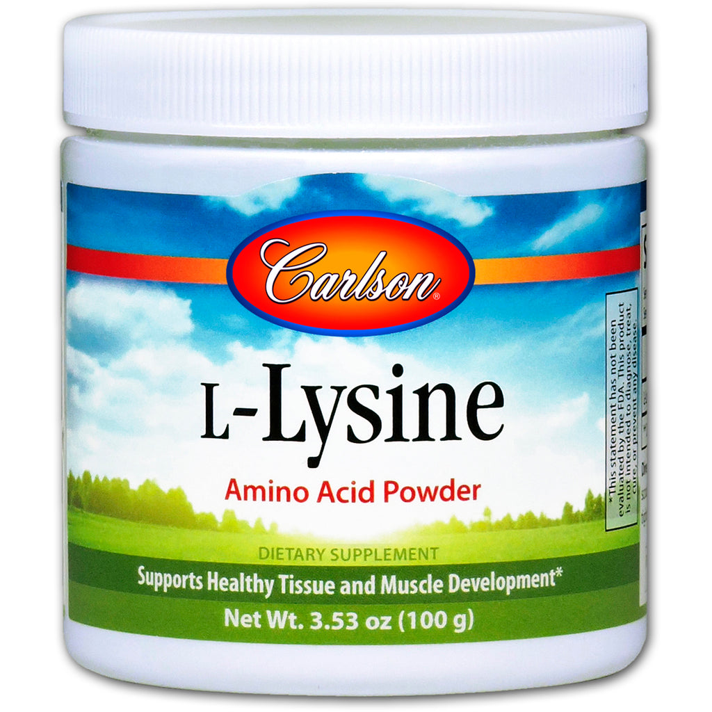 Carlson Labs, L-リジン、アミノ酸パウダー、3.53 オンス (100 g)