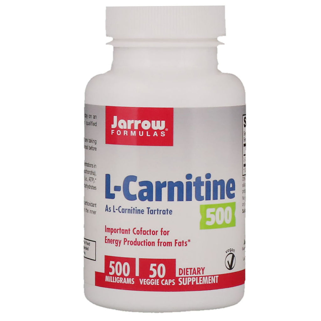Jarrow Formulas, L-Carnitine 500, 50 gélules végétariennes