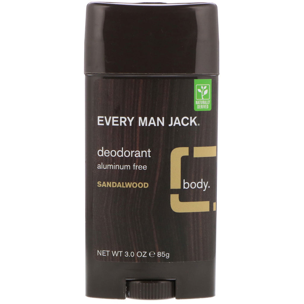 Every Man Jack, デオドラント、サンダルウッド、3.0 オンス (85 g)
