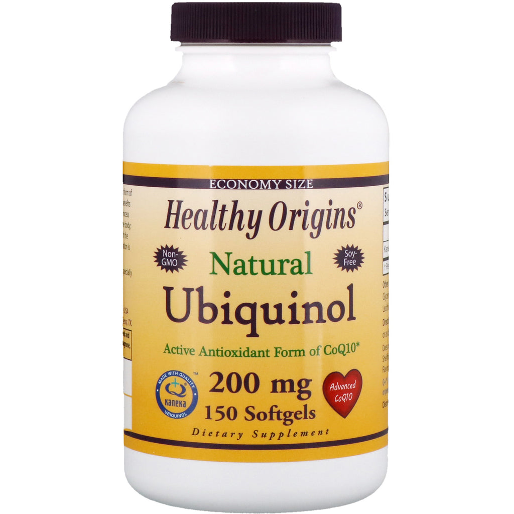 Healthy Origins, Ubichinol, Kaneka Q+, 200 mg, 150 kapsułek żelowych