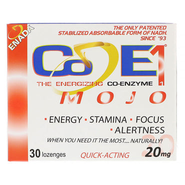 Co - E1, The Energizing Co-Enzyme, Mojo, 20 mg, 30 sugetabletter