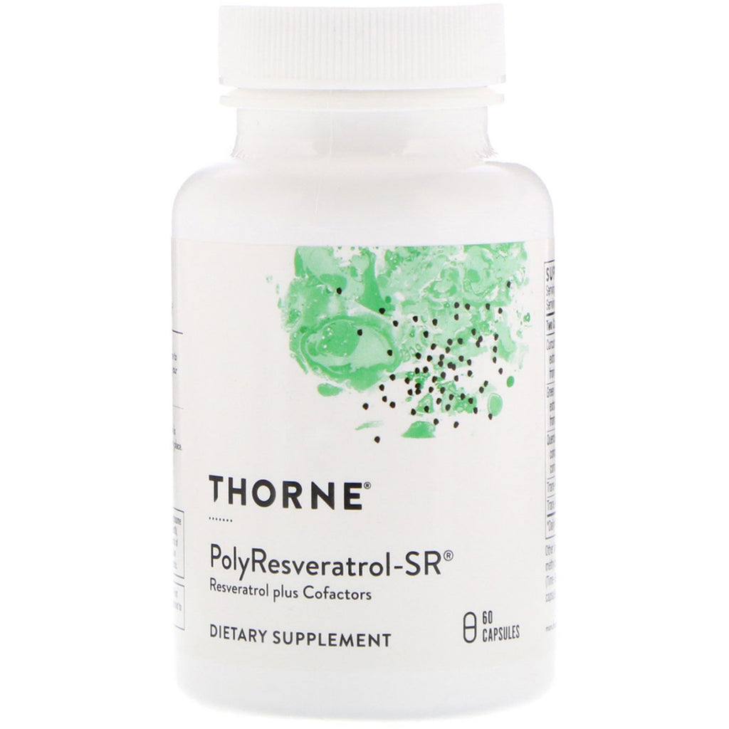 Thorne onderzoek, polyresveratrol-sr, 60 capsules