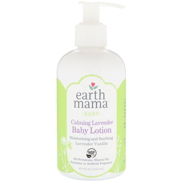 Earth Mama Baby Calming Lavender Baby Loción Lavanda Vainilla 8 fl oz (240 ml)