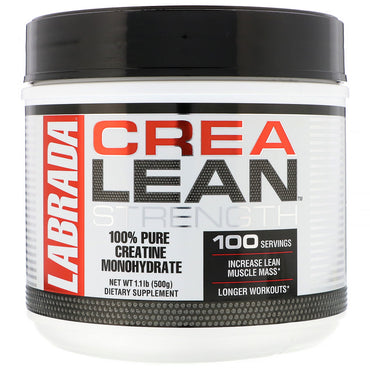 Labrada Nutrition, CreaLean Strength, 100 % ren kreatinmonohydrat, 1,1 lb (500 g)