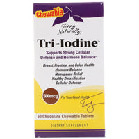 EuroPharma, Terry Naturally, Tri-Iodine, Chocolate, 500 mcg, 60 Chewable Tablets