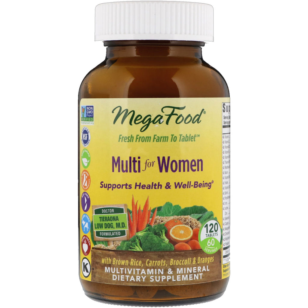 MegaFood, Multi för kvinnor, 120 tabletter